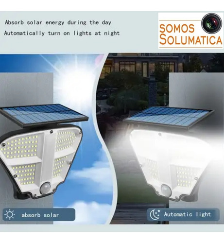Lampara Luz Solar 160led - Autoencedido Sensor De Movimiento