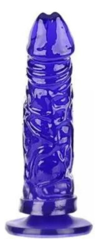 Consolo Realístico, Pênis Real Lilás Macio 17,5x4 Cm - 7215