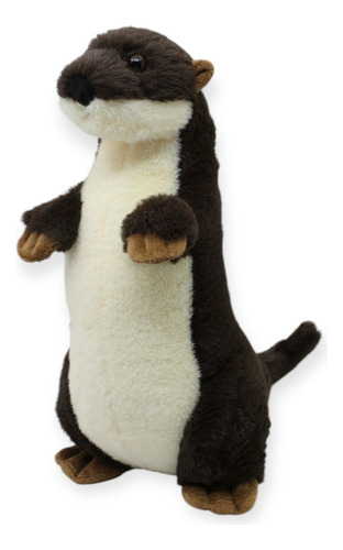 Nutria De Peluche Café Suave Juguete Animales Tierna De 31cm Color Marrón Oscuro