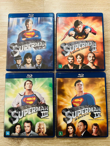 Blu-ray Superman I Ao Iv Coleção Nacionais Dublados Raros