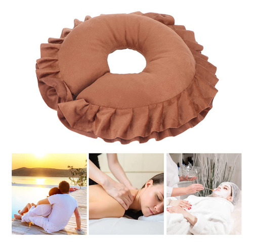 Cojín De Soporte Para El Cuello Forma De U Café Transpirable Café Diseño De La Tela