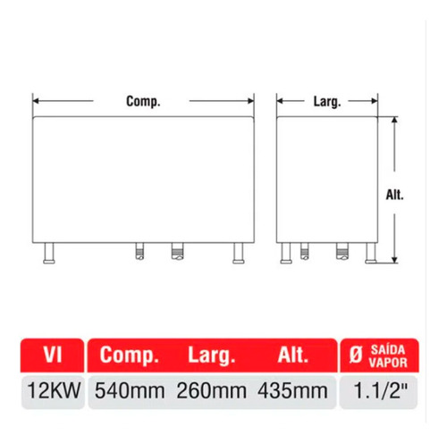 Gerador De Vapor Para Sauna Até 9m³ 6kw 220v Inox Albacete