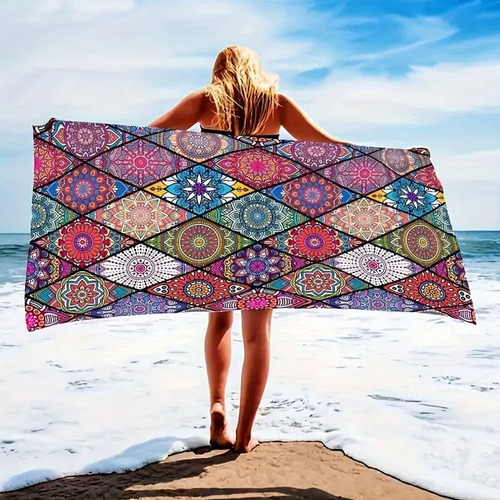 Una Toalla De Playa De Estilo Bohemio