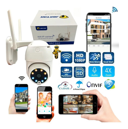 Imagem 6 de 7 de Camera Ip Smart Hd 1080p Wi-fi Visão Noturna Outdoor Indoor