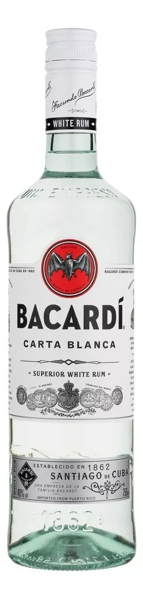 Segunda imagem para pesquisa de bacardi carta blanca