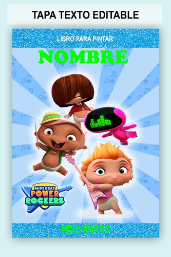 Kit Libro Para Pintar Mini Beat Power Rockers Imprimible Var
