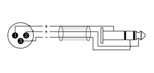 Imagen 3 de 5 de Cable Xlr Macho A Plug 1 Metro Balanceado Roxtone Smxj260l1