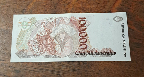 Bottero N 2891 Billete 100000 Australes. Excelente (Usado)