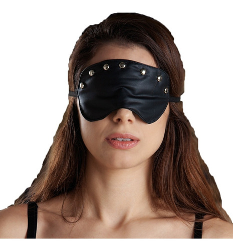 Antifaz Ciego Cuero Eco Con Tachas - Blindfold - Fun*