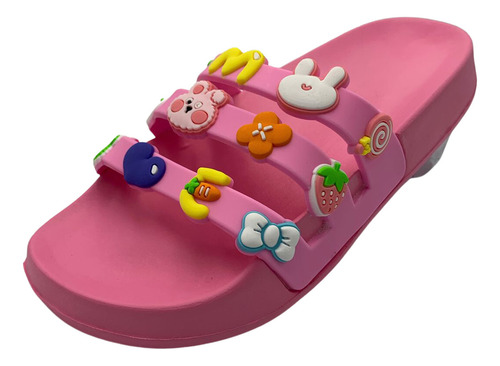 Sandalia Slide Niña Moda Juvenil Pines Comoda Tallas 17 A 22