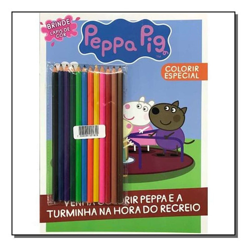 Peppa Pig - Colorir Especial Com 12 Lapis De Cor Grande