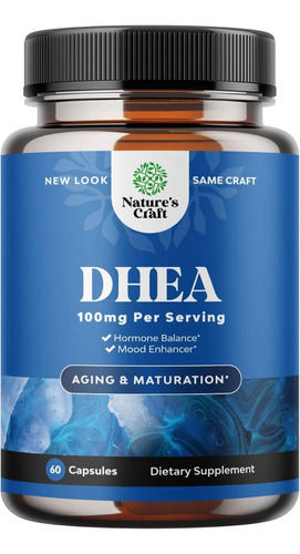 Nature's Craft Dhea Dehidroepiandrosterona 100mg 60 Caps Sabor Sin Sabor