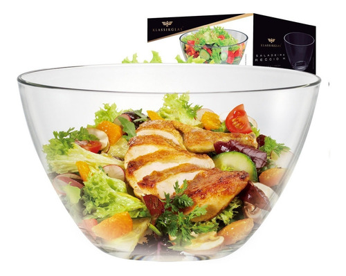 Saladeira De Vidro Redonda Reggio G (3,5 Litros)
