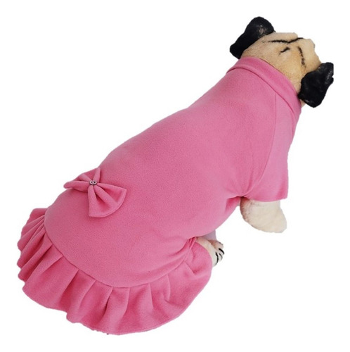 Roupinha Pet Inverno Cachorros Fêmea Vestido Lacinho Tam. 00