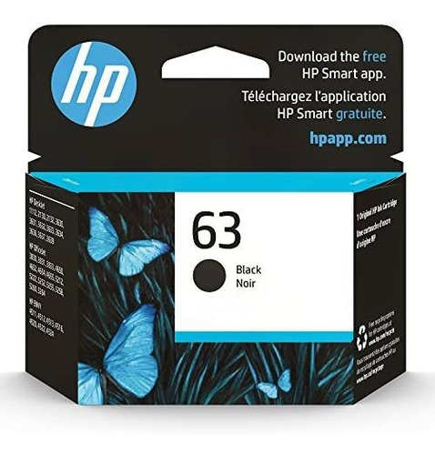 Cartucho Original Hp 63 Negro Para Deskjet 1112, 2130, 3630 