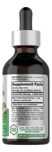 Suplemento Líquido De Extrato De Cardo Mariano Horbäach 60ml