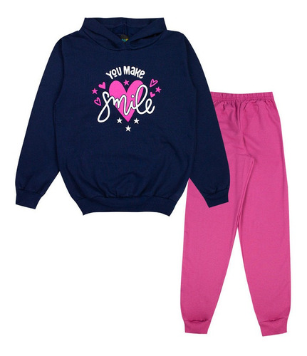 Kit 3 Conjunto De Moletom Infantil Feminino Juvenil Menina