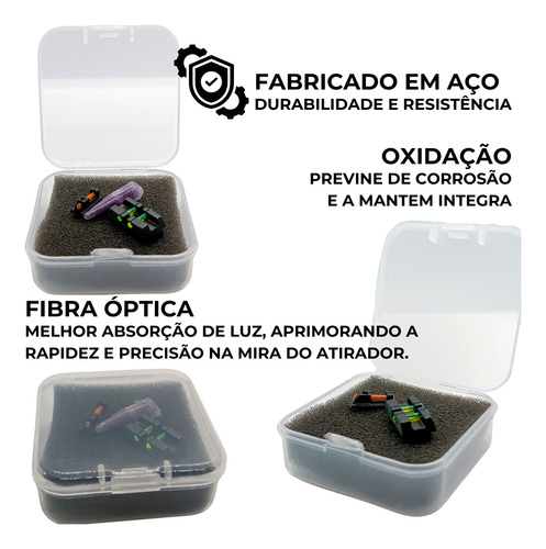Alça E Massa Mira Senior Em Aço Pistola Gx4 Visada 1,5mm