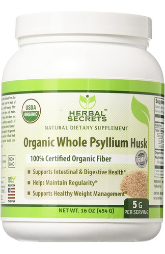 Cascara De Psyllium Organico Vegano Sin Lacteos 454 Gr