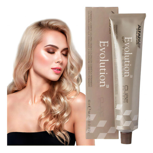 Tinte Para Cabello Alfaparf Evolution 60gr + Peroxido 20vol Tono 7.35 - Rubio Medio Dorado Caoba