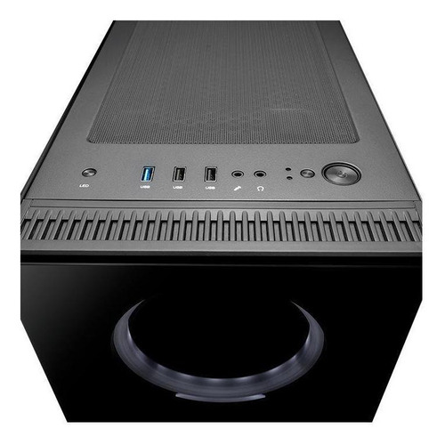 Armario Gamer Pichau Gaming Pouter II con LED, color blanco y negro