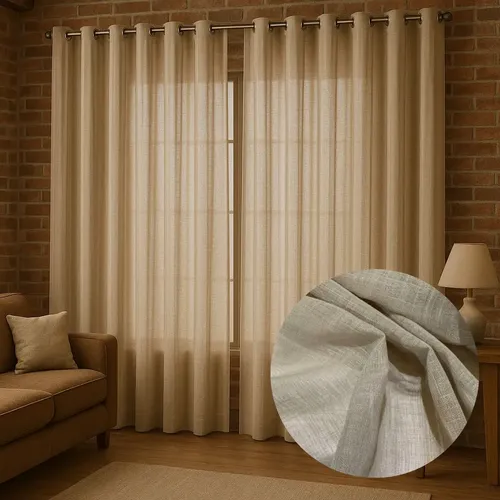 Cortina Linho Voil Gaze De Linho 3 00mts X 2 50 Flame