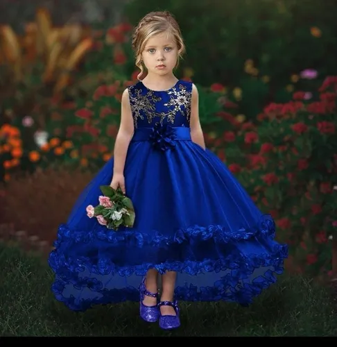 Vestido Niña Fiesta Elegante Azul Rey Aplique Dorado en venta en Monterrey Nuevo León por sólo $ Mexico Vestido Niña Fiesta Elegante Azul Rey Aplique Dorado en venta en Monterrey Nuevo León por sólo $ Mexico