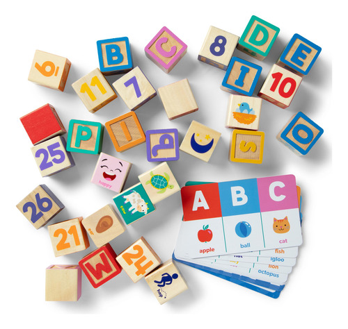 Bloques Didácticos De Madera Melissa & Doug Con Letra Número