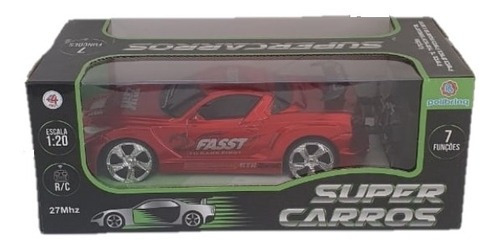 Vermelho Fasst Super Carros Controle Remoto - Polibrinq 2206