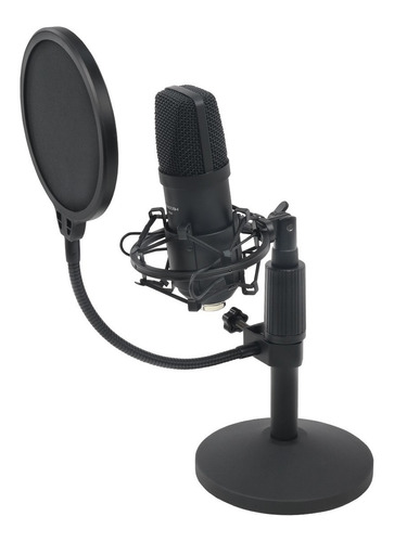 Microfone Condenser Usb Kadosh K-84 Estudio Gravação Gamer Cor Preto