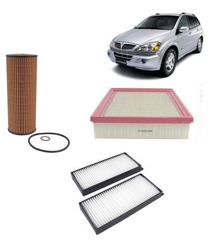 Kit Filtros Ssangyong Kyron 2.0 2006/2013 Disel 3 Pzas