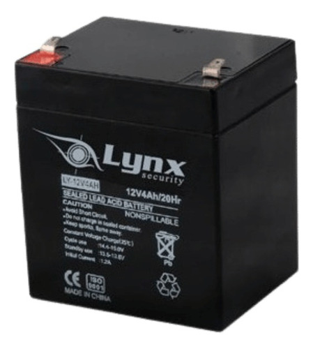 Bateria Carga Seca 12v 4 Amperios Lynx Security Ly-12v4ah