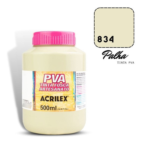 Tinta Pva Acrilex 500ml 834 Palha