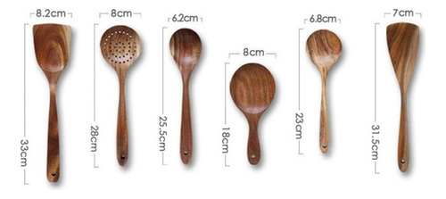 Set 6 Piezas De Cocina Y Utensilios De Cocina Cucharas