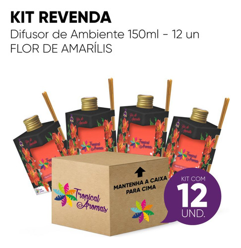Kit Revenda Dif. De Ambiente Flor De Amarílis 150ml - 12 Un