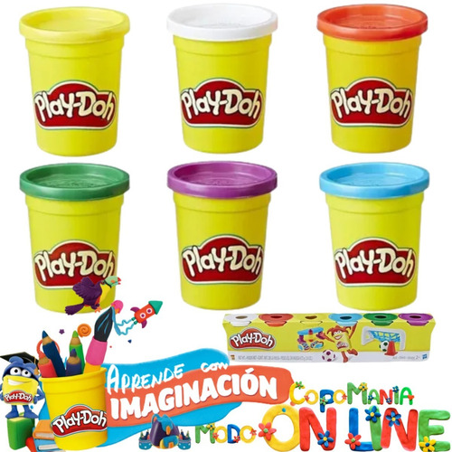 Masas Play-doh Pack 6 Colores Surtidos 672grs  / Copomania