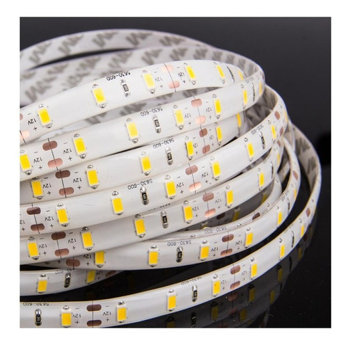 Imagen 2 de 7 de Cinta De Luz Led Blanco Frio 5mt Adhesivas 12v/dc+ Adaptador