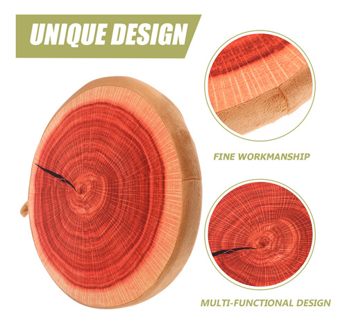 Cojín De Felpa De Madera 3d De 33 Cm Para Decoración Del Hog