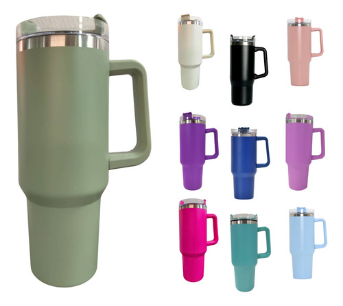 Termo 40oz Acero Inoxidable Vaso Térmico Mantiene Frio Calor Color Verde Olivo