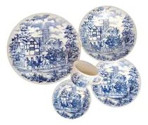 Comprar Set Juego 30 Pzs Plato Playo Hondo Cena Inglesa Vajilla Bz3