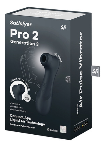 Satisfyer Pro 2 Generation 3 Double Air Pulse Bluetooth App Color Negro