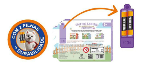 Livro Sonoro Infantil Com Música E Som Cantigas De Roda Educativas Dona Aranha E Fui Morar Numa Casinha + Durabilidade Com Pilhas