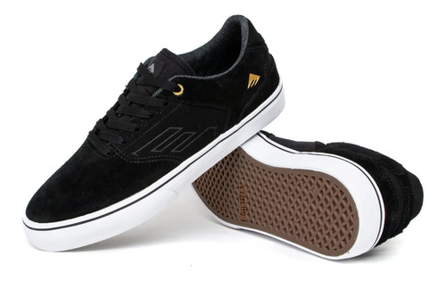 Imagen 6 de 8 de Tenis Emerica The Low Vulc G6 Black Gold White Skate Hombre