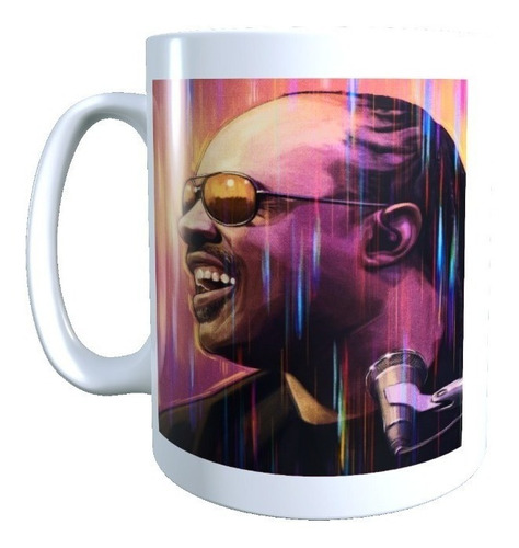 Tazon Diseño Stevie Wonder Musica Clasico Poster