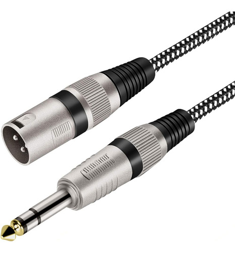 Kinxiyu Xlr Macho A 1/4 De Pulgada Trs Cable 30 Pies, Nylong