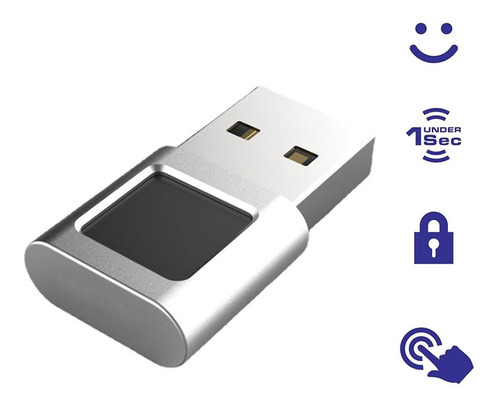 Imagen 5 de 7 de Lector De Huellas Dactilares Usb De Seguridad Escáner De
