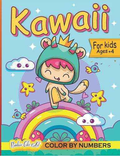 Libro: Kawaii Color By Numbers For Kids: Kawaii Doodle Color