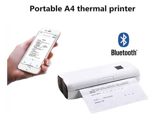 Mini Impressora Térmica Portátil Sem Fio Bluetooth A4