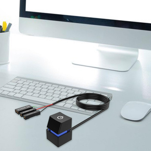 Interruptor Móvel De Mesa Com Cabos Pc Placa-mãe Botão A