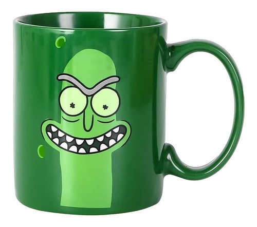 Taza Rick And Morty Edición Especial Color Verde / Pepinillo